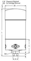 Dimensional Image for Desiccant Breathers - BDE