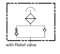 Hydraulic Symbol for Breathers, BF 30 (with Relief Valve)