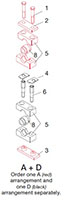 HREL Arrangement A+D for Clamps, DIN 3015 - Light Duty