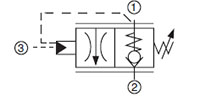 Hydraulic Symbol for RS Cartridge Valves-Check Valves and Load, Counterbalance Valve