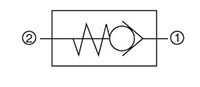 Hydraulic Symbol for RV Cartridge Valves-Check Valves and Load, Ball Type