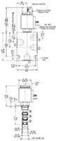 Dimensional Image for 4-Way, 2 Position, Direct Acting, Spool Type Valve (WK08X-01)