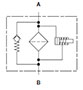 Hydraulic Symbol for In-Line Industrial Filter - DF Series (6090 PSI)