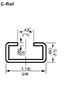 Dimensional Image for for Clamps, DIN 3015 - Light Duty - HREL C-Rail